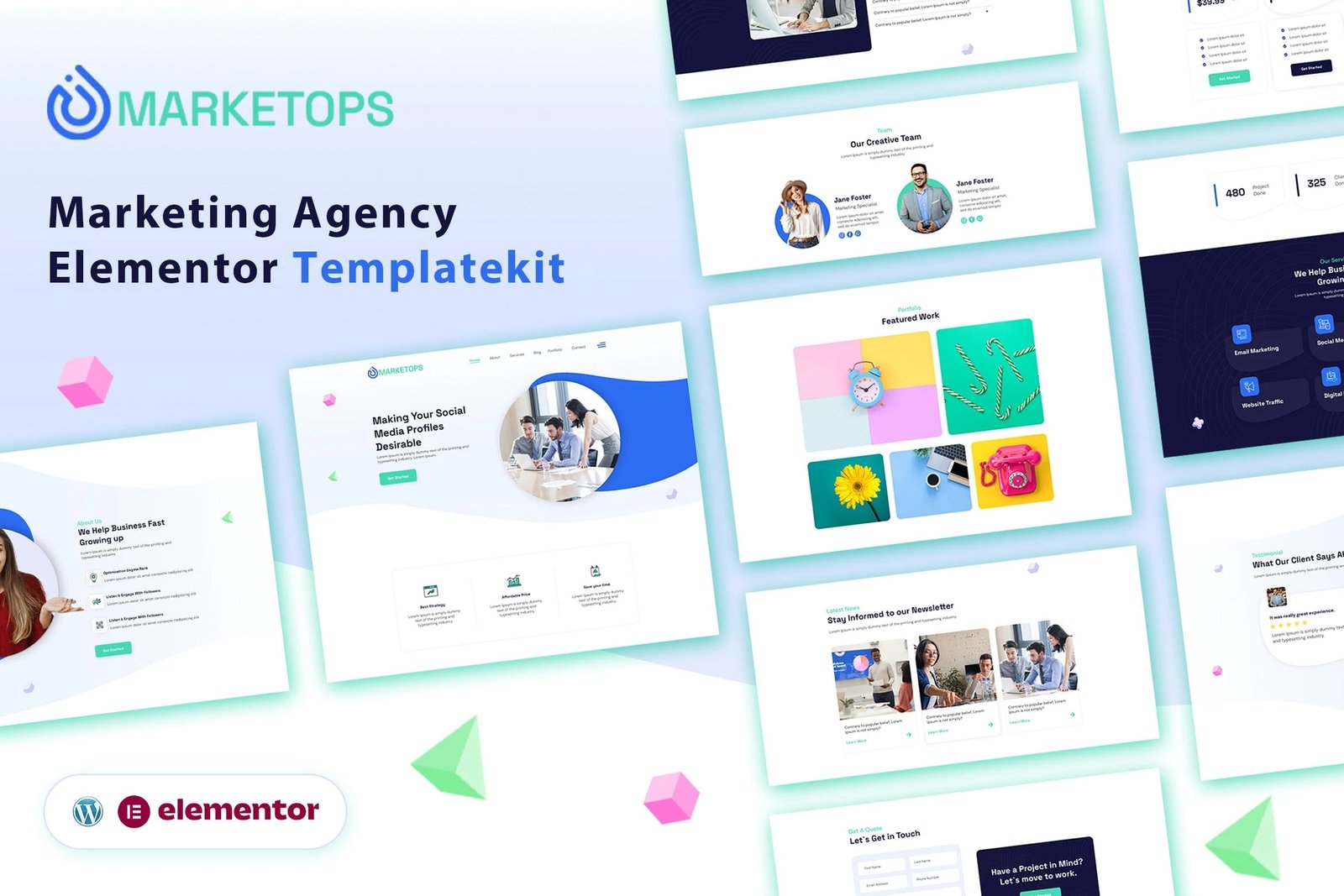 MARKETOPS Template Kit de Marketing Elementor