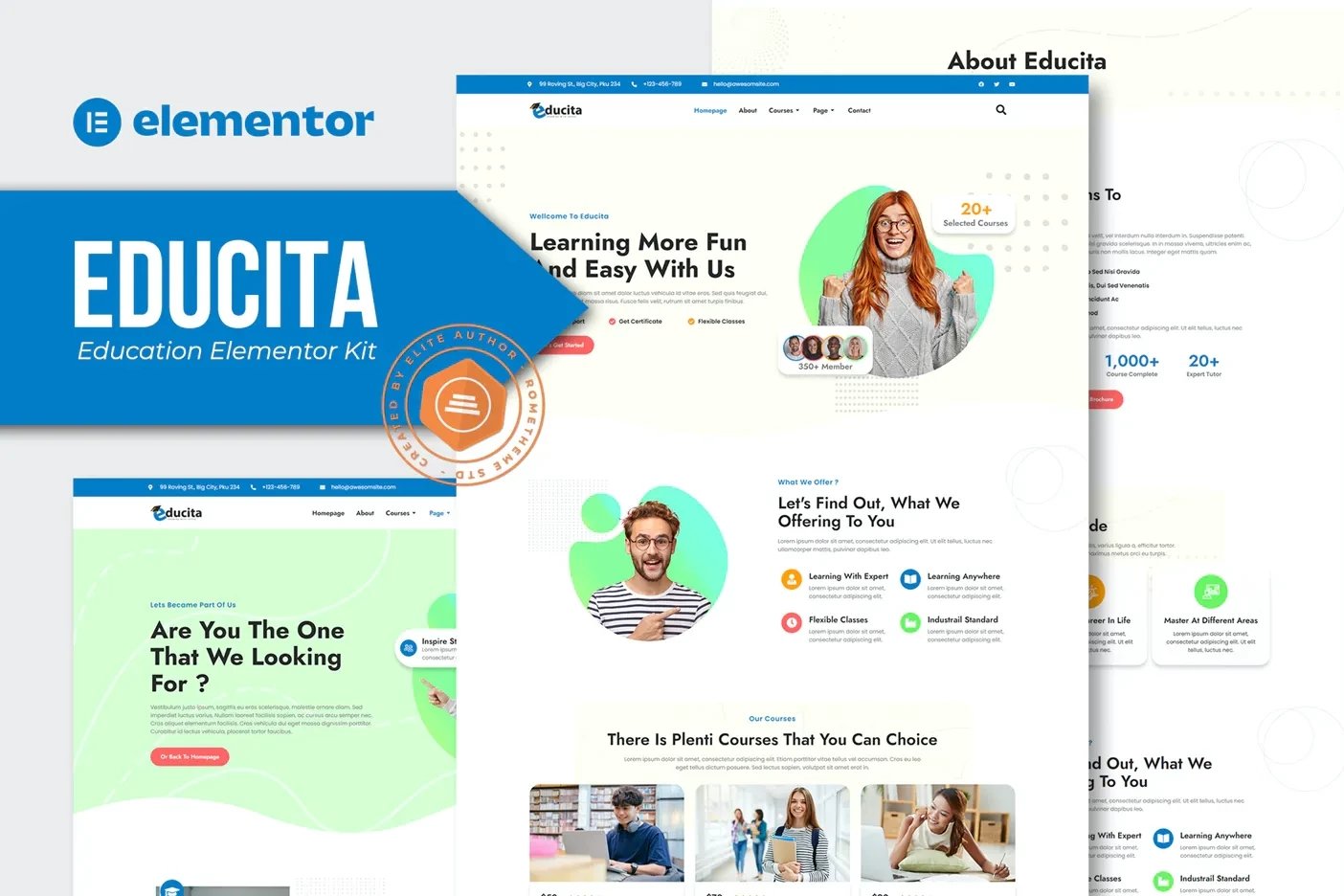 Educita - Template Kit de educación Elementor