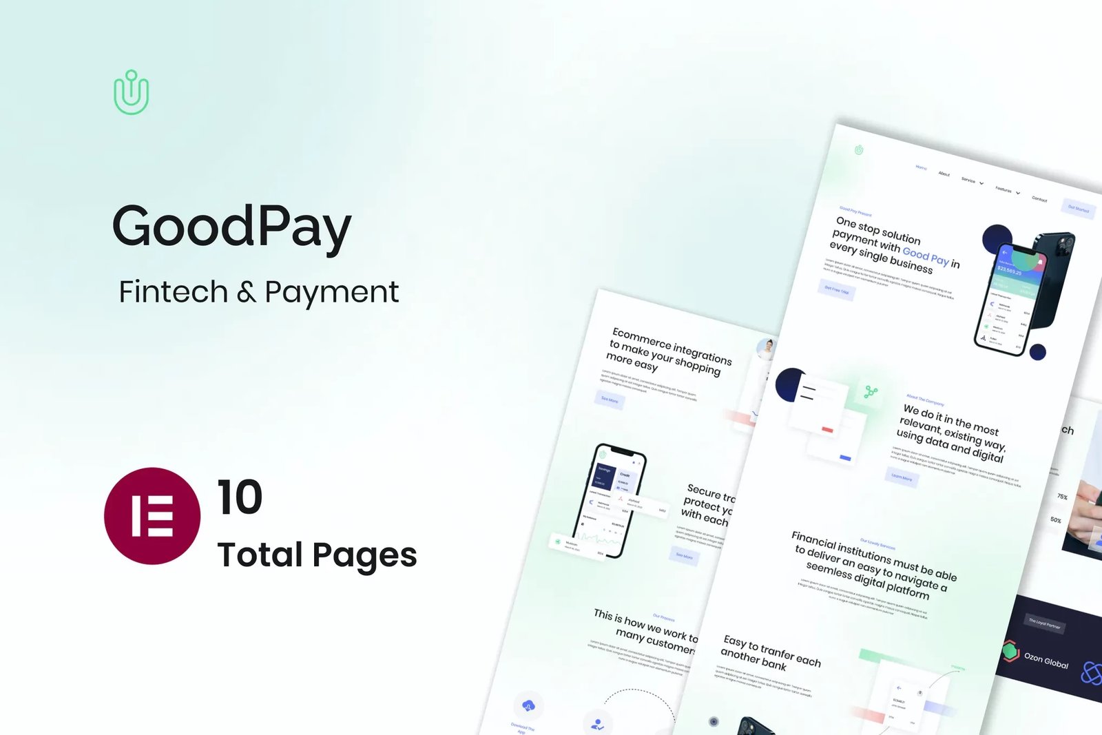Goodpay - Template Kit Fintech Elementor