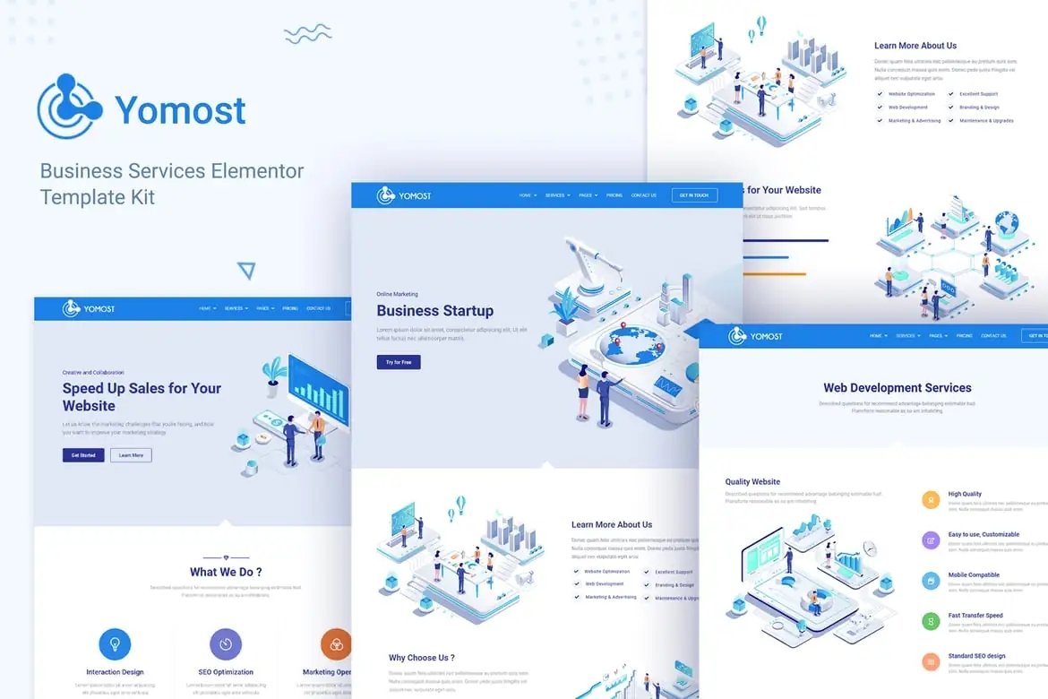 Yomost - Template Kit Elementor para servicios empresariales