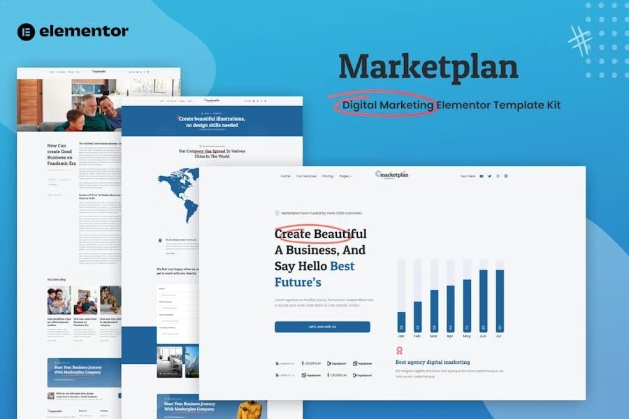 Marketplan - Template Kit de elementos de marketing digital