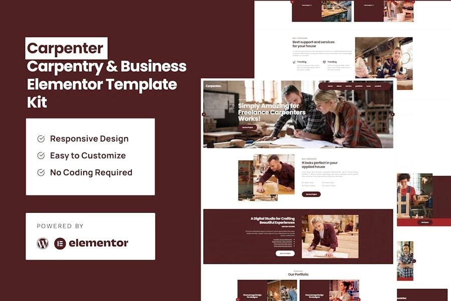 Carpenter - Template Kit Business Elementor Pro