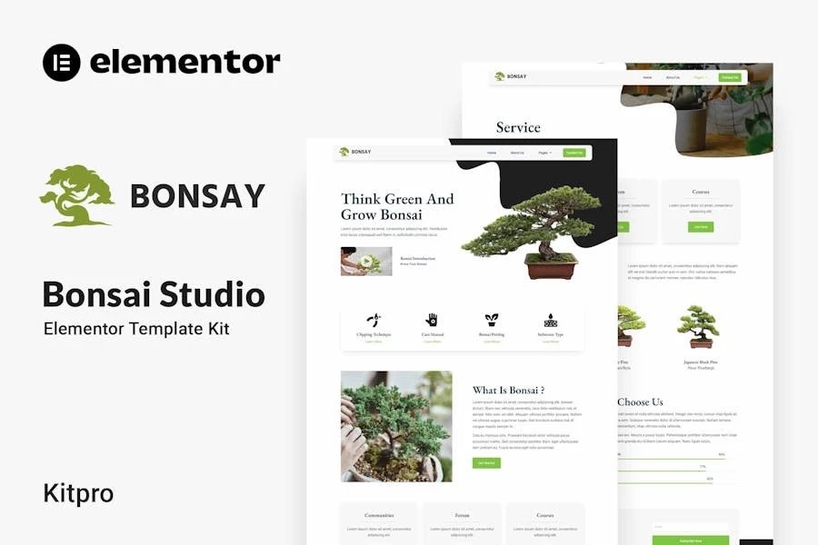 Bonsay - Template Kit Elementor de Bonsai Studio