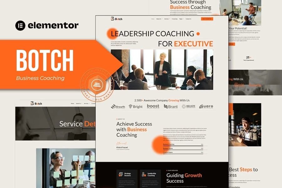 Botch - Kit de plantillas Elementor para Coaching Empresarial