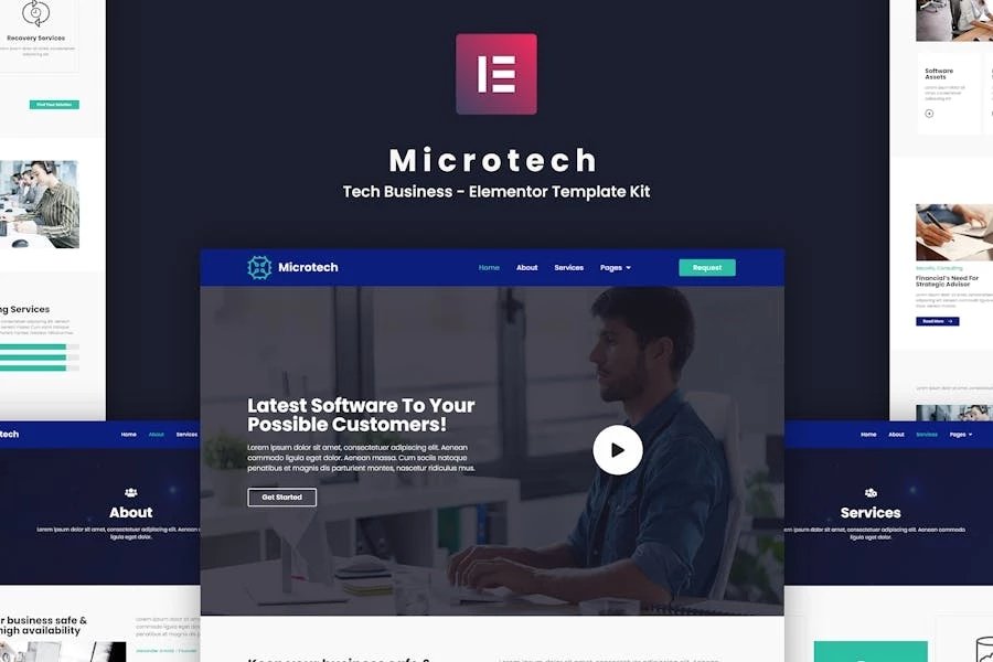 Microtech - Template Kit de Elementor de negocios tecnológicos