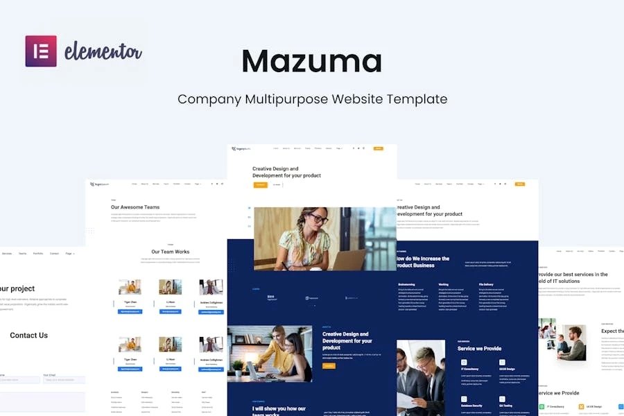 Mazuma - Kit de plantillas de Business Elementor