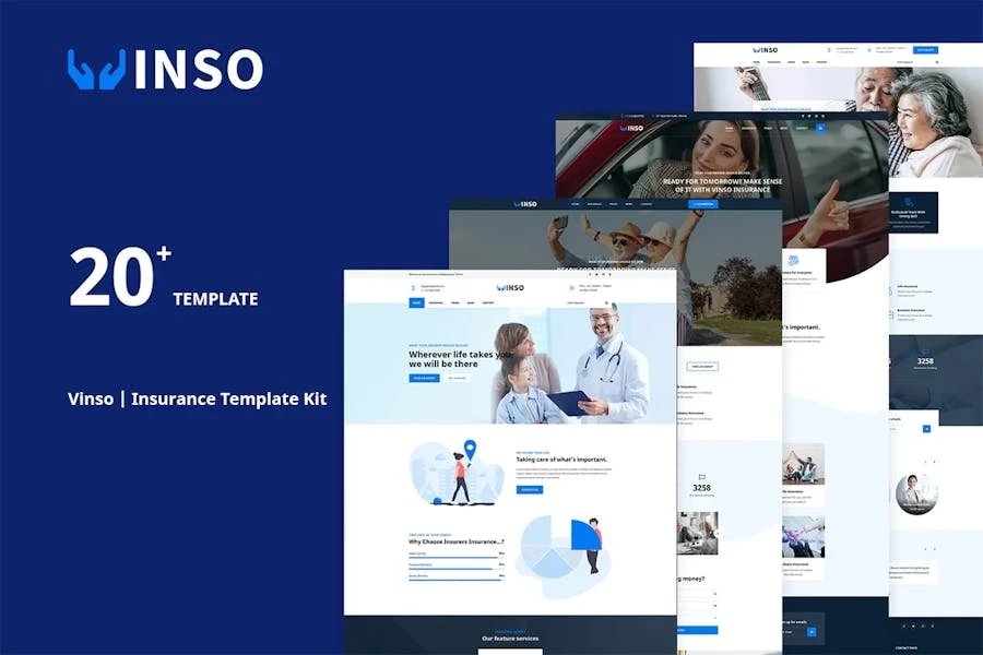 Vinso Template Kit de Insurance Elementor