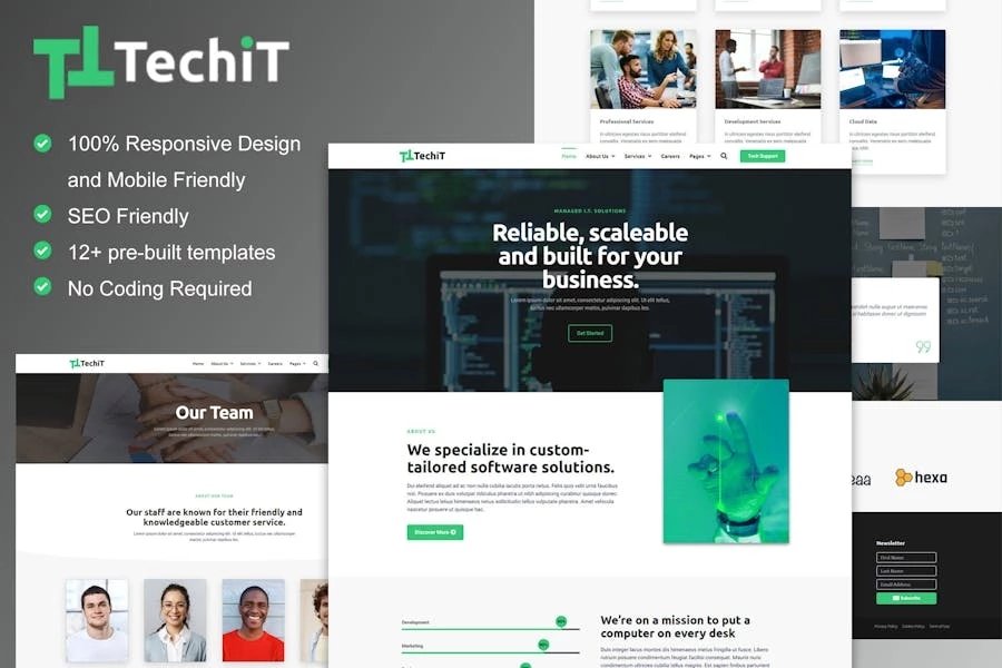 TechIt - Kit de plantillas Elementor para empresas de tecnología