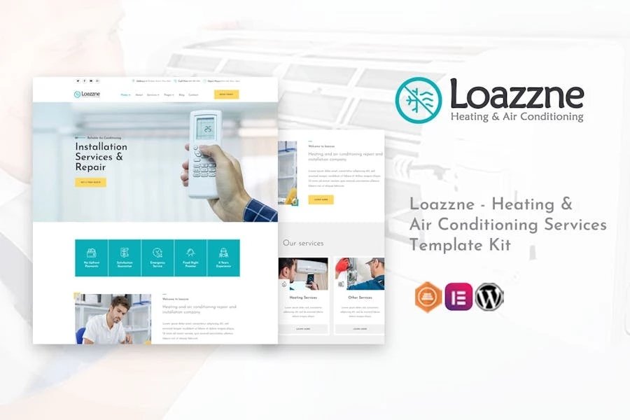 Loazzne - Template Kit para servicios de calefacción y aire acondicionado