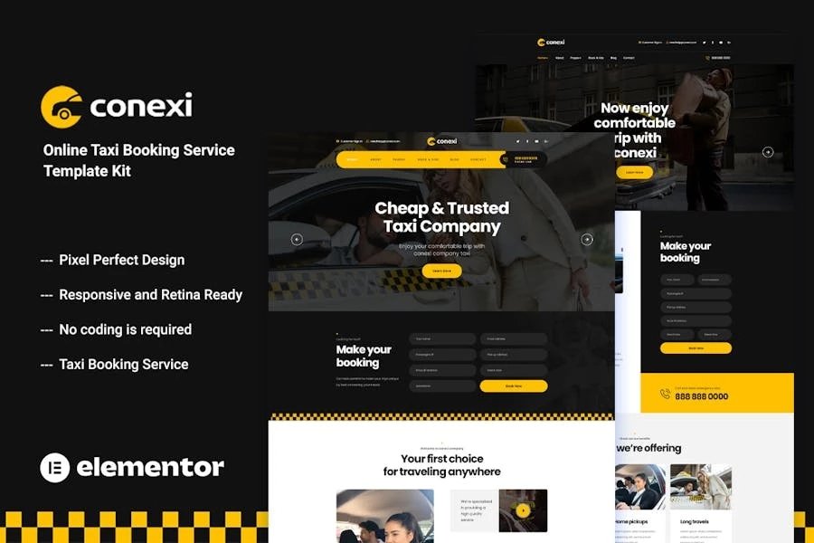 Conexi - Template Kit para servicio de reserva de taxis online