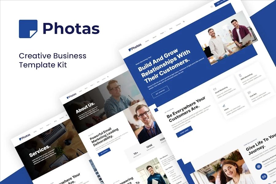 Photas - Kit de plantillas Elementor para empresas de marketing por correo electrónico