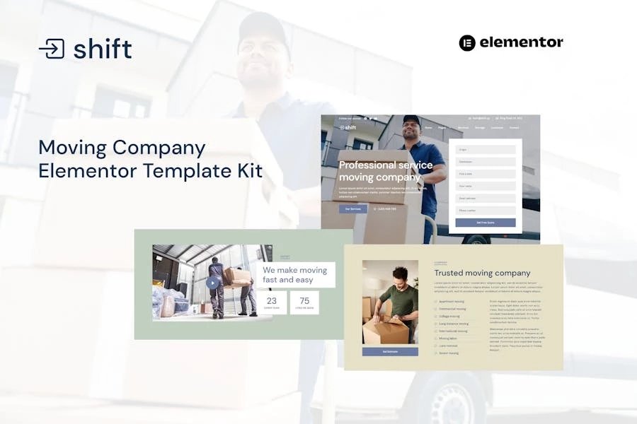 Shift - Template Kit Elementor para sitios web de empresas