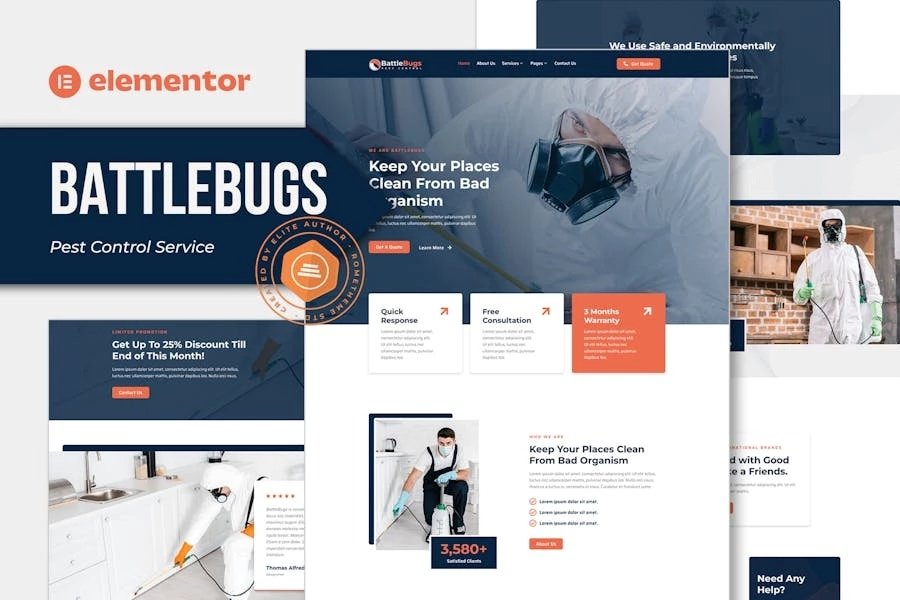 BattleBugs - Template Kit Elementor del Servicio de Control