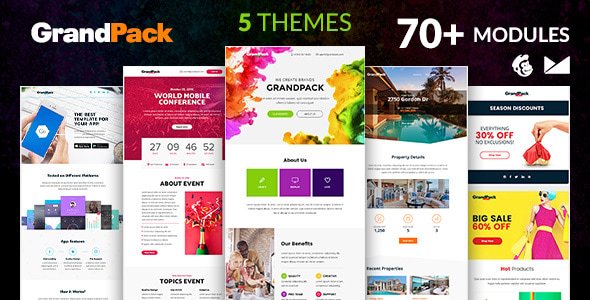 GrandPack Email Template + Online Emailbuilder