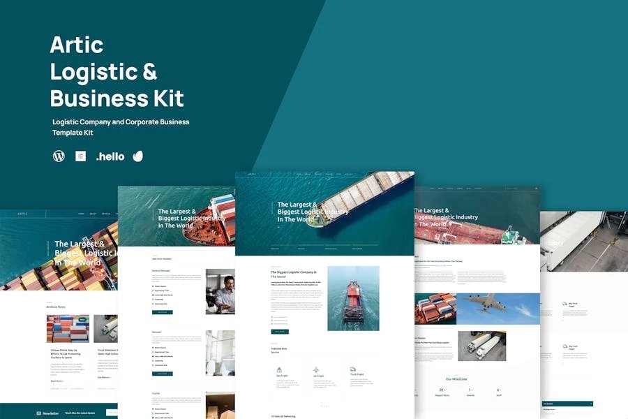 Artic - Template Kit de Elementor de logística y negocios