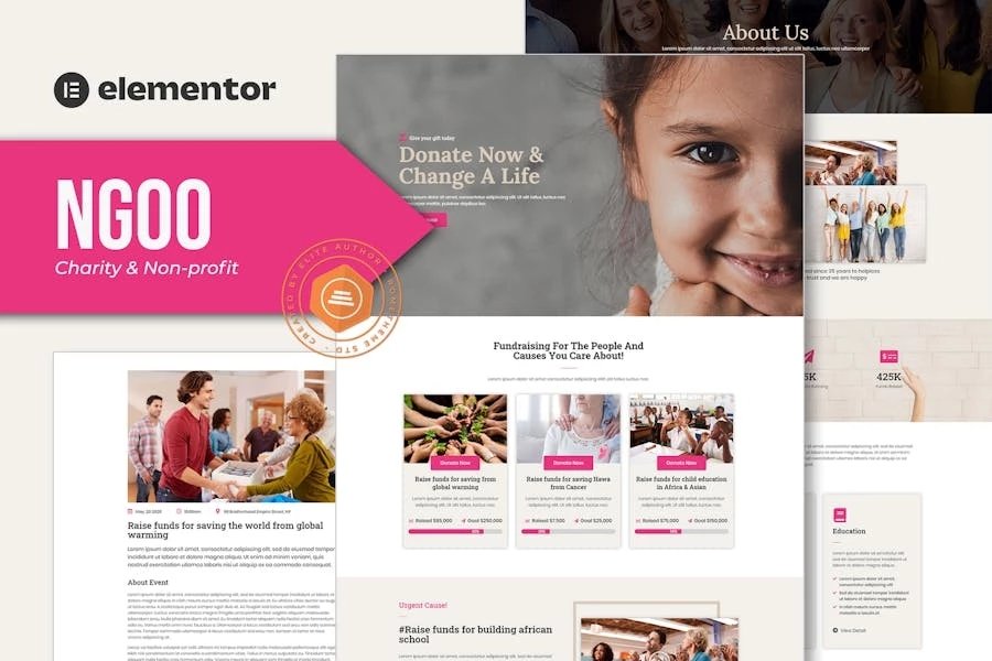 NGOO - Template Kit para organizaciones benéficas