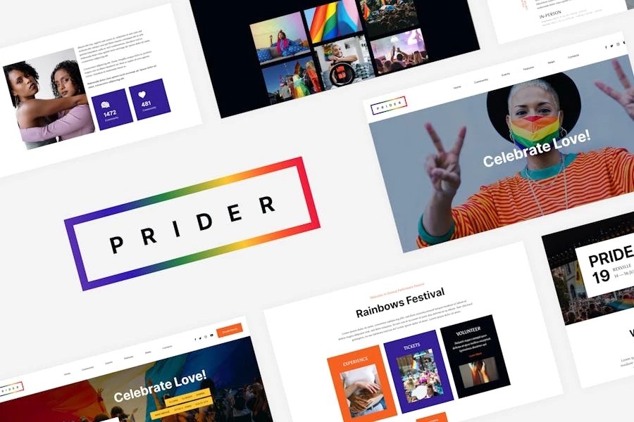 Prider - Kit de plantillas para festivales de derechos de personas LGBTQ y homosexuales