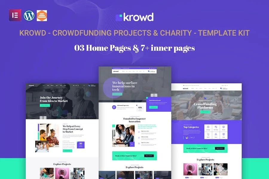 Krowd - Template Kit de proyectos de crowdfunding y caridad