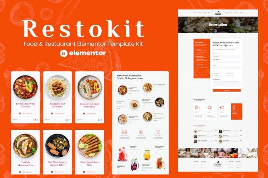 Restokit - Template Kit Elementor para alimentos y restaurantes