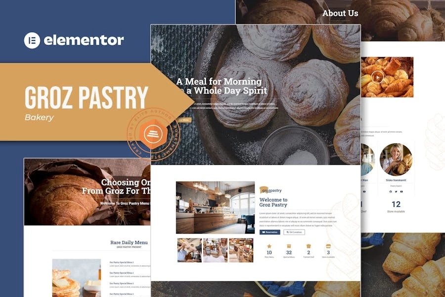 Groz Pastry - Template Kit para elementos de panadería