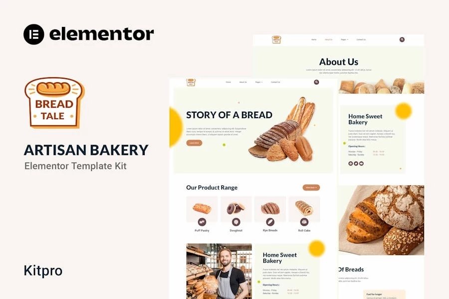 Baketale - Template Kit de Artisan Bakery Elementor