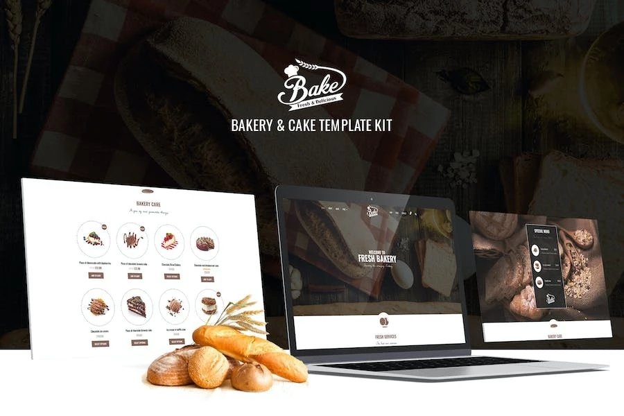 Bake - Template Kit Elementor para panaderías y pasteles