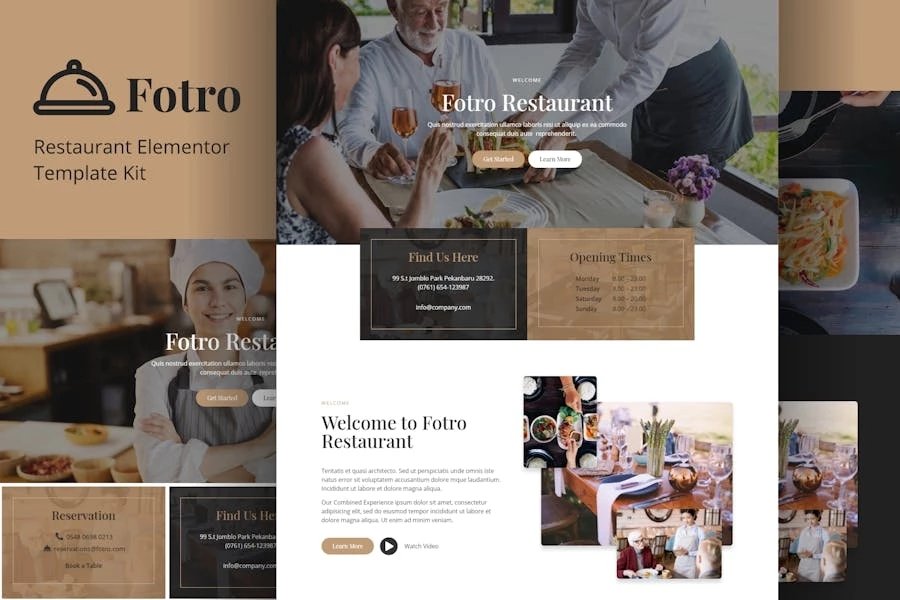 Fotro - Template Kit Elementor para comida y restaurantes