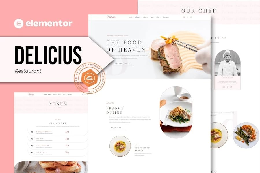Delicius - Template Kit Elementor para restaurantes