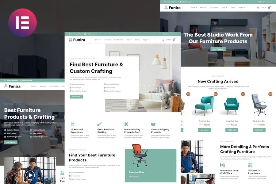 Funira - Template Kit Elementor para muebles artesanales personalizados