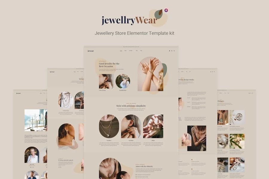 JewellryWear - Kit de Plantillas Elementor para comercio electrónico