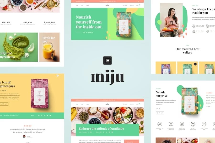 Miju - Template Kit Elementor de producto consciente