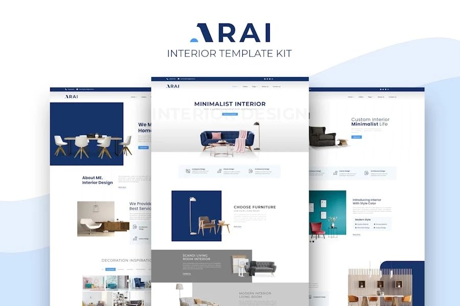 Arai Kit de plantillas Elementor para interiores y muebles