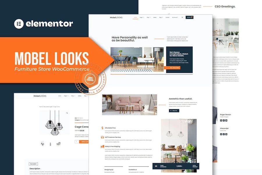 Mobel Looks - Template Kit WooCommerce Elementor para tienda de muebles
