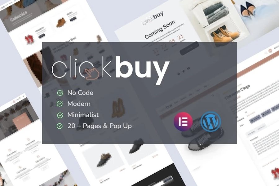 Clickbuy - Template Kit Elementor Pro para tienda de zapatos