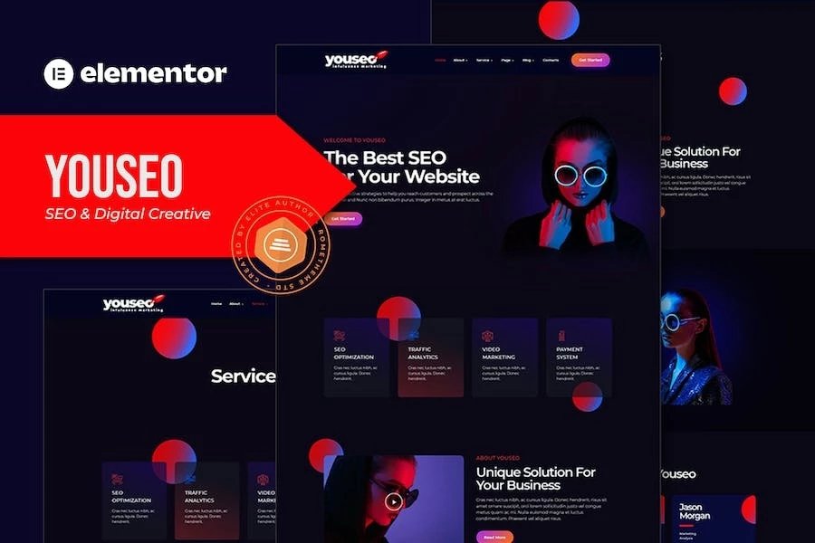 Youseo - Template Kit Elementor para SEO y agencia creativa digital