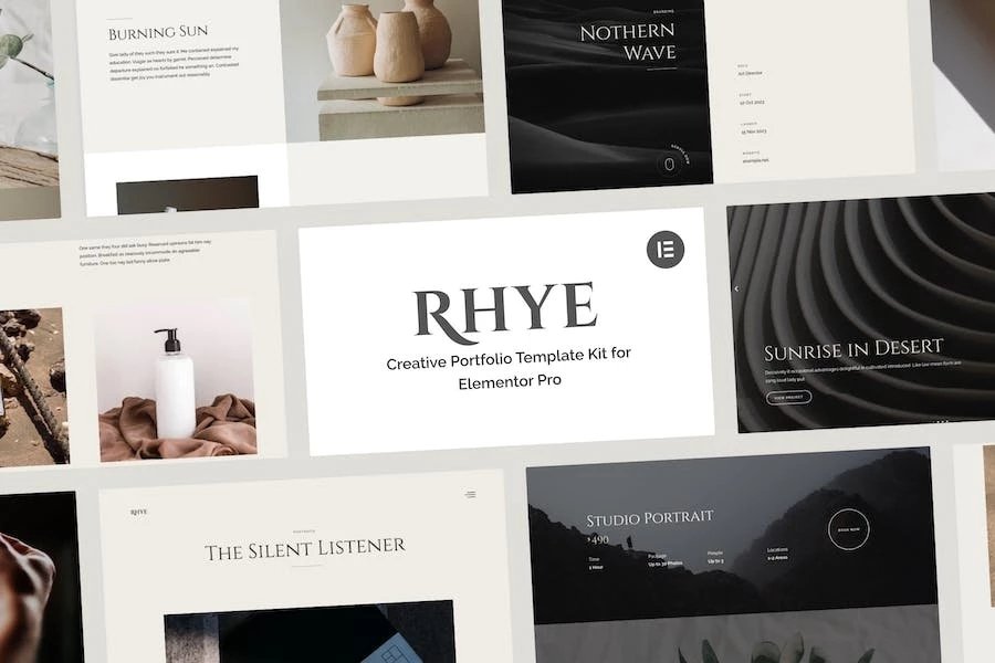 Rhye Kit de plantillas Creative Portfolio Elementor Pro