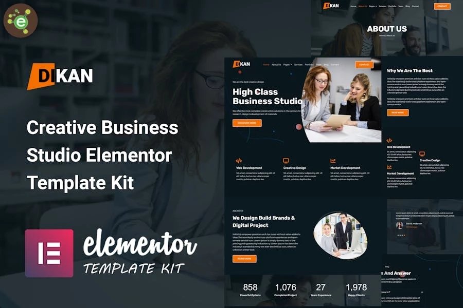 Dikan - Template Kit Elementor de Creative Business Studio