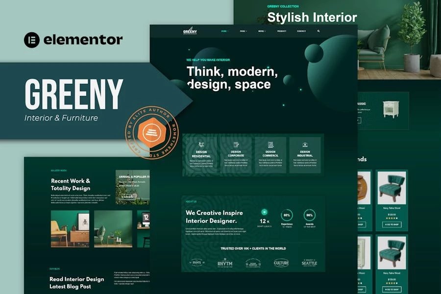 Greeny - Template Kit elementos interiores