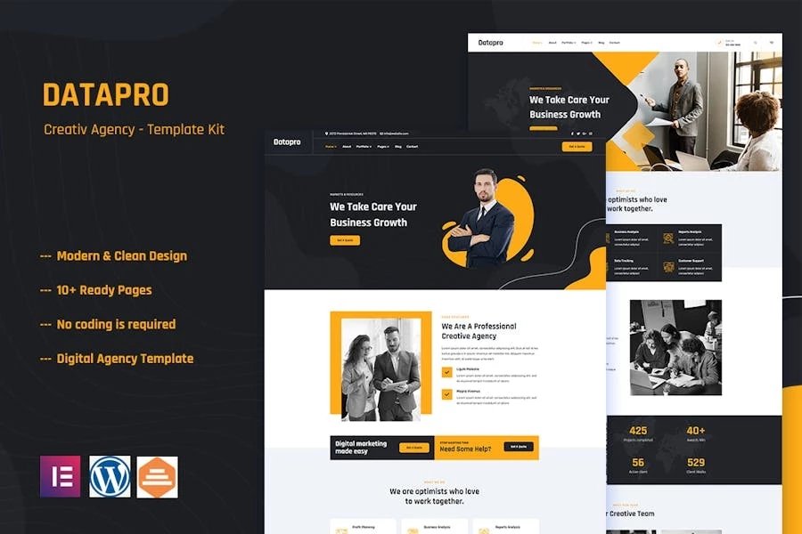 Datapro - Template Kit Elementor para Agencia creativas