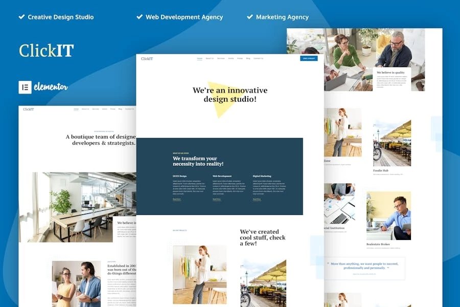 ClicKit - Template Kit Elementor para Agencia digitales creativas