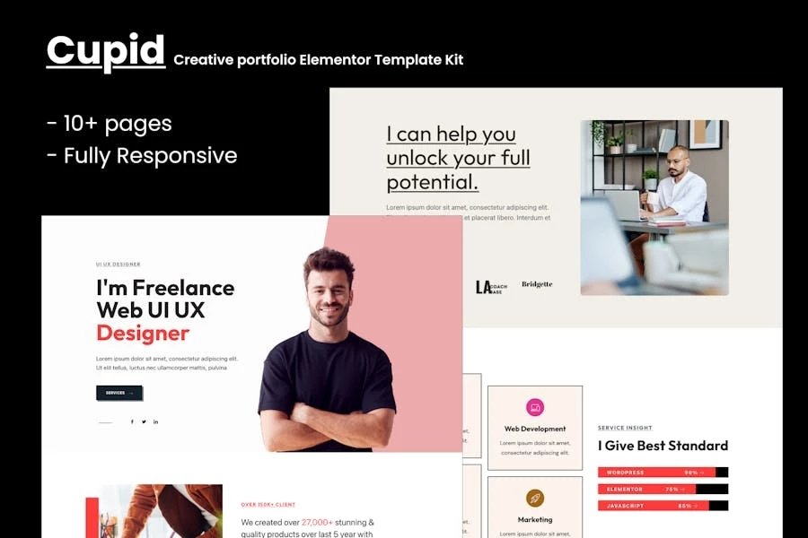 Cupido- Template Kit Elementor para Porfolio