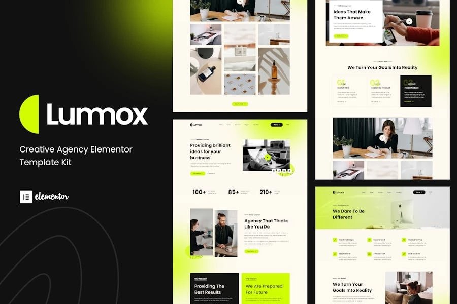 Lummox - Template Kit Elementor para Agencia creativas