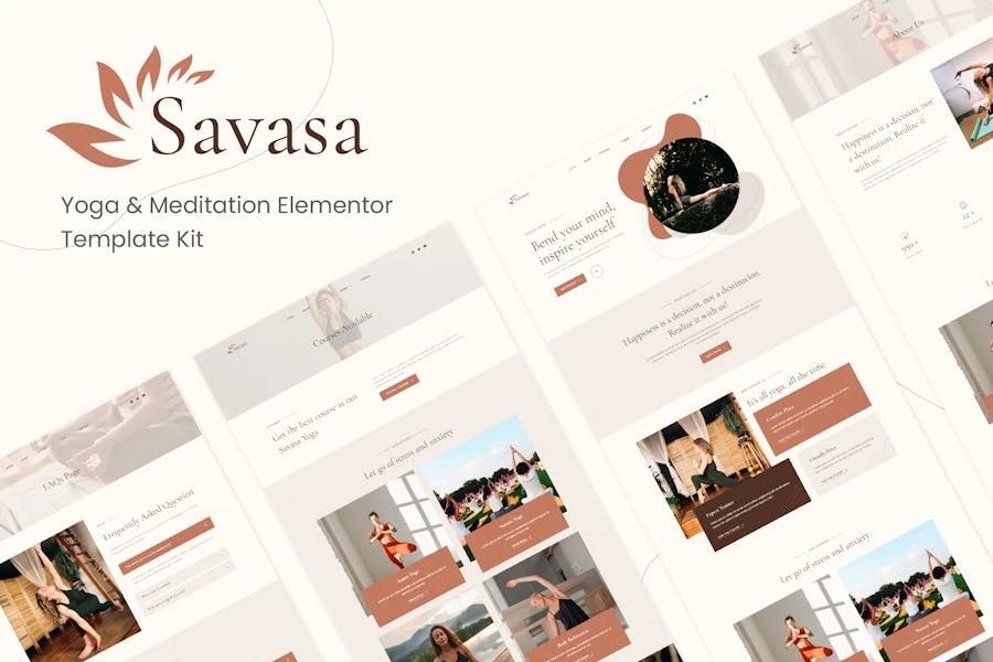 Savasa - Template Kit Elementor para yoga y meditación