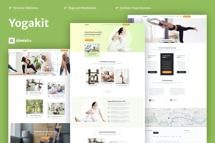 Yogakit - Template Kit Elementor para yoga y meditación