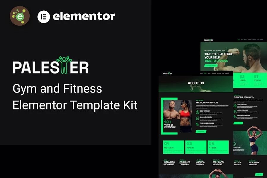 Palester - Template Kit Elementor para gimnasio y fitness