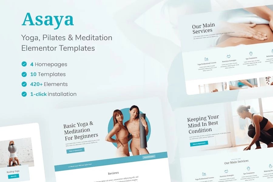 Asaya - Kit de elementos de yoga y meditación