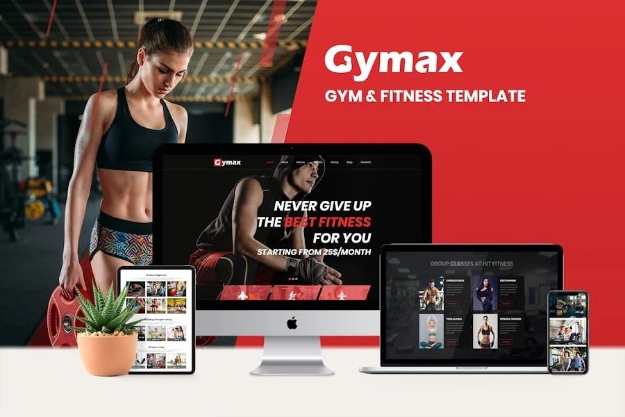 Gymax - Template Kit Elementor para gimnasio y acondicionamiento físico