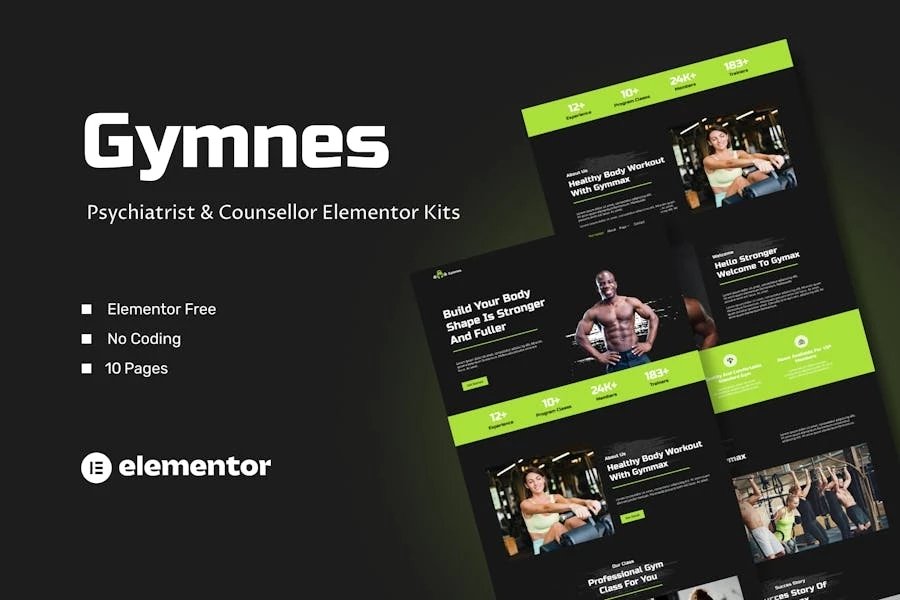 Gymnes - Template Kit de elementos de fitness y gimnasio