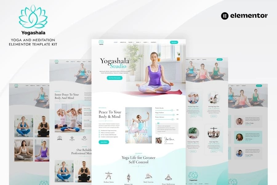 Yogashala - Template Kit Elementor para yoga y meditación
