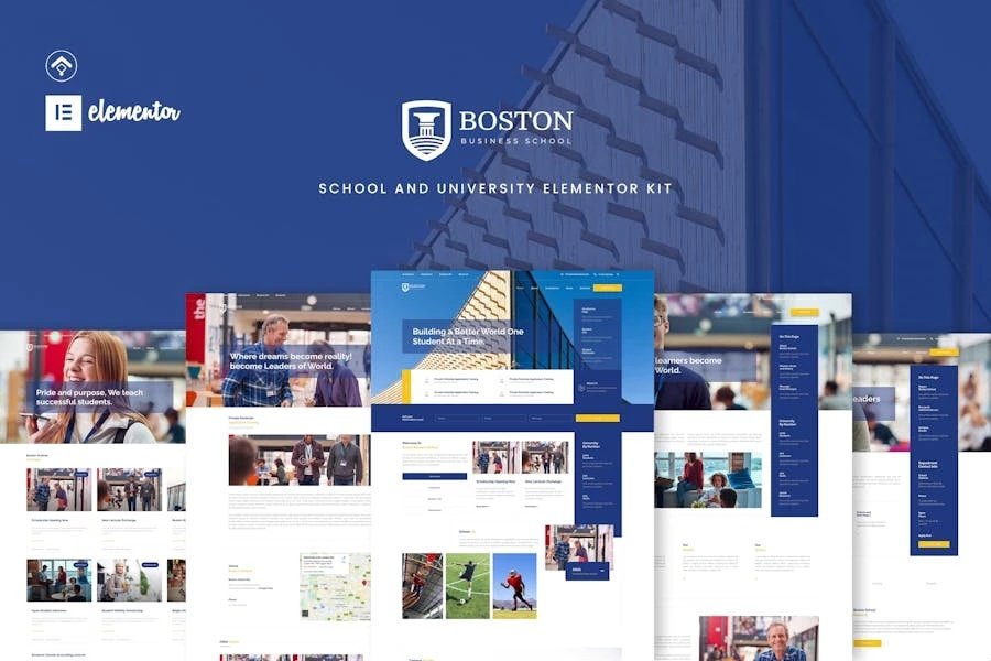Boston - Template Kit Elementor para escuelas y universidades